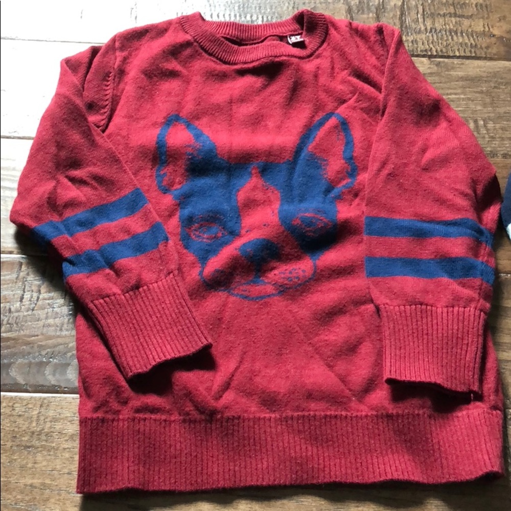 Brand new without tags burgundy and navy sweater